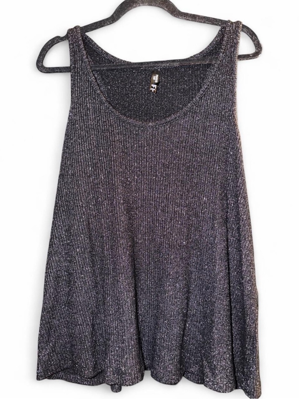 Torrid Sleep Black Metallic Shimmer Tank Top Size 3 Plus Size